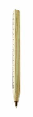 Logo trade business gifts image of: Wooden ruler pen